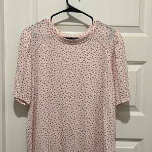 Democracy Blush Pink Dotted Short Sleeve Tee